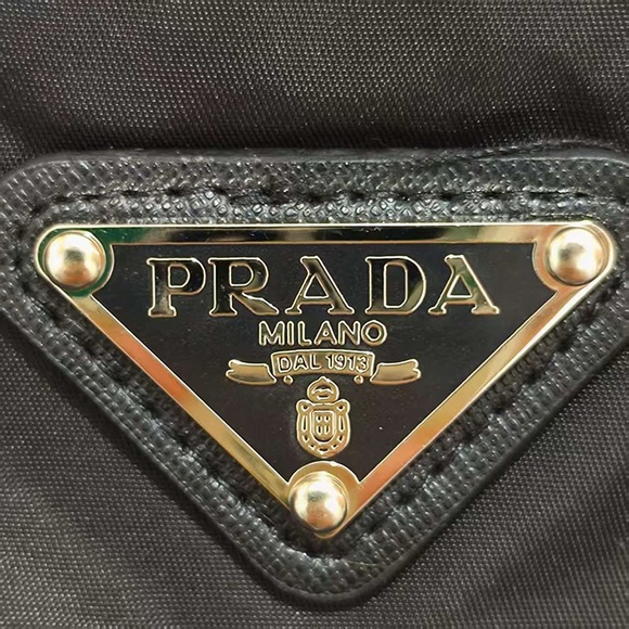 Prada Gold-Plated Logo Recycled Nylon Bra - Picture 2 of 9